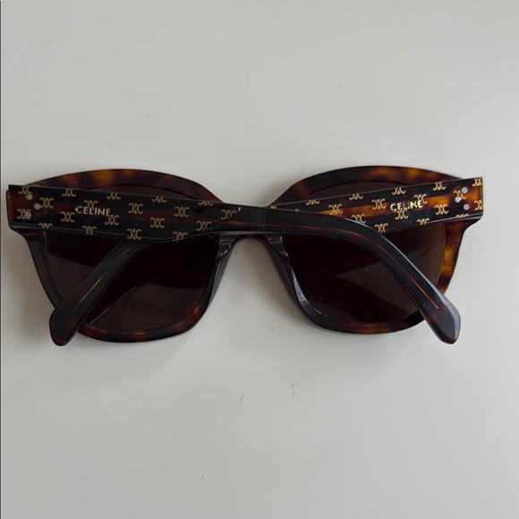 Celine Brown Oversized Cat-Eye Sunglasses